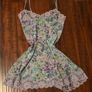 Victoria's Secret Purple Floral Slip